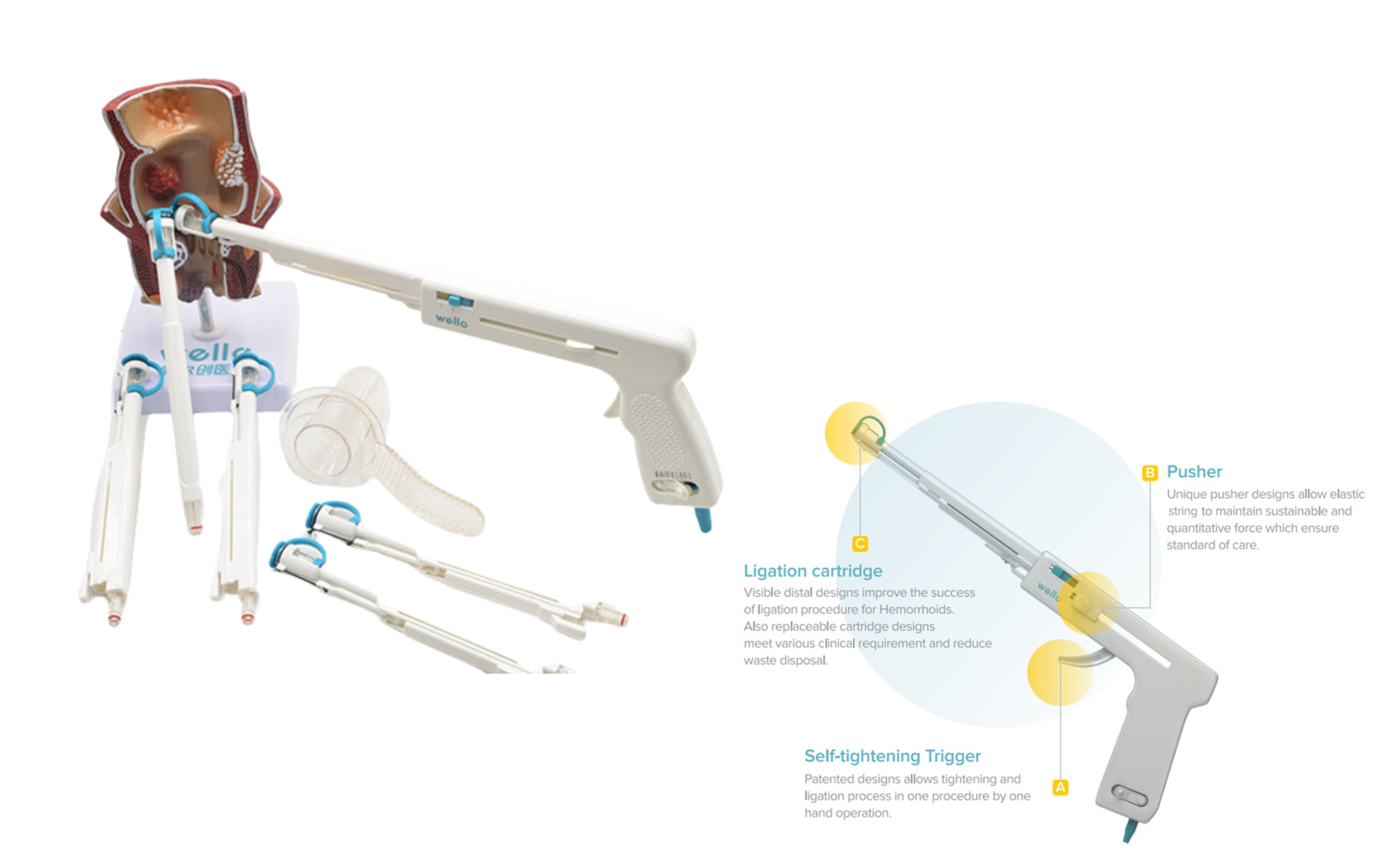 Lab tech using microscope